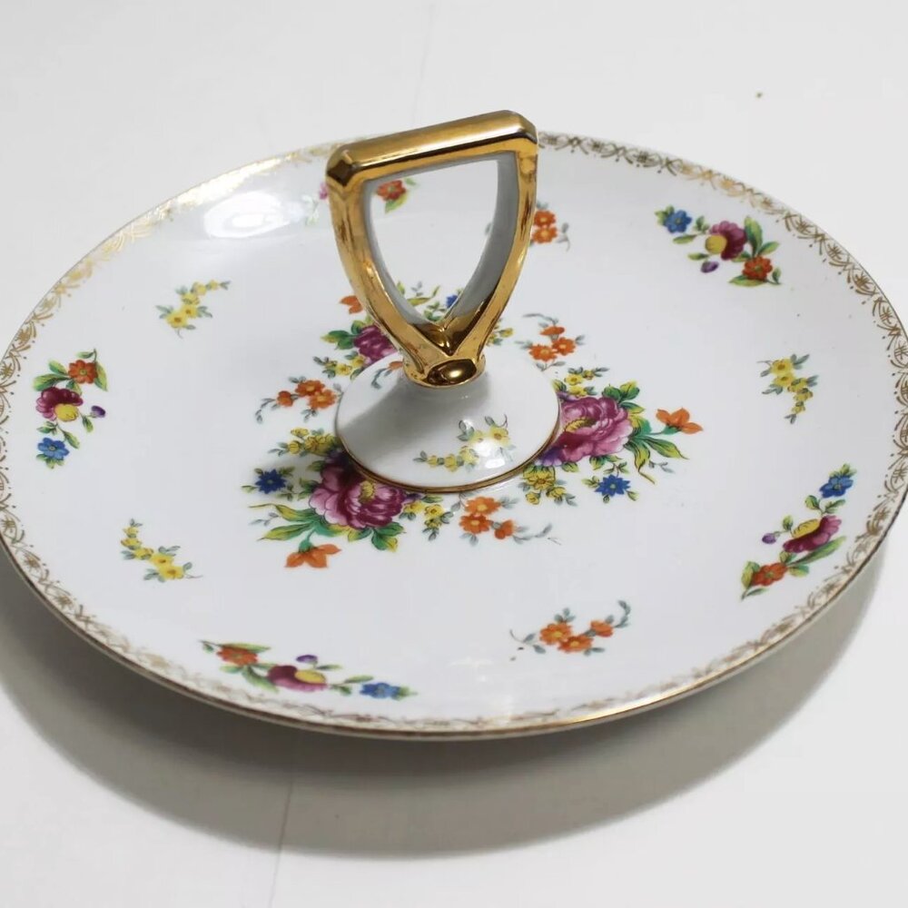 Noritake Asian Serving Tidbit Plate w/ Handle Made in Japan